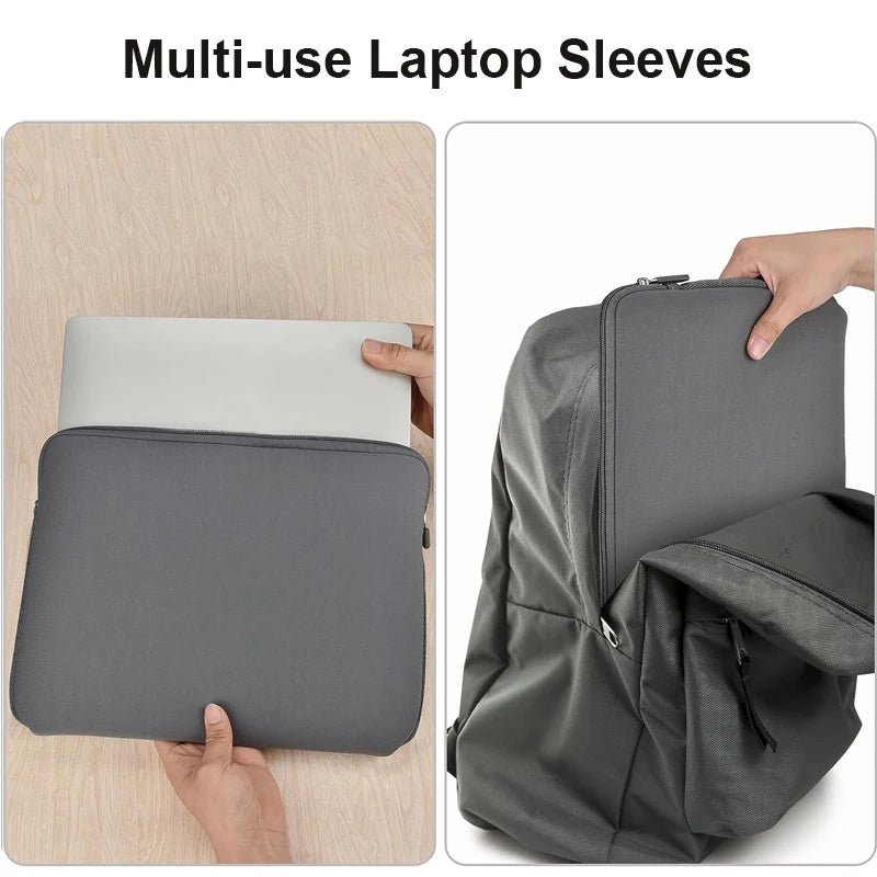 Laptop Sleeve Case - Compatible with MacBook Air, Pro Retina, & Other 13, 14, 15, 15.6 Inch Laptops - For Xiaomi, Lenovo, Dell Notebooks