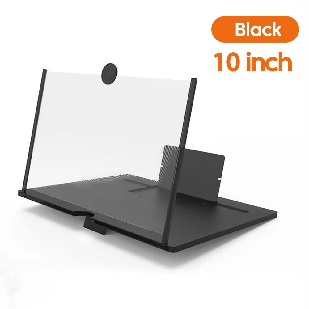 12/10-Inch Mobile Phone Screen Amplifier - HD Video Magnifier with Portable Stand Holder