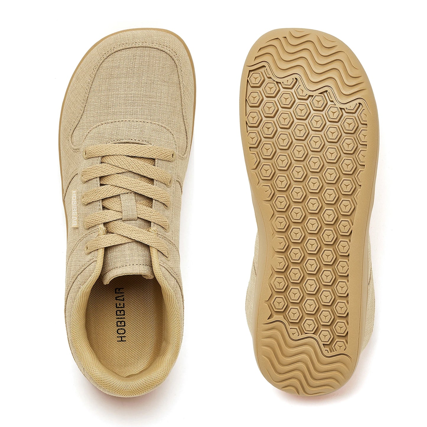 HOBIBEAR Unisex Barefoot Shoes – Lightweight Minimalist Walking Sneakers for Men & Women, Lace-Up Outdoor Running Shoes