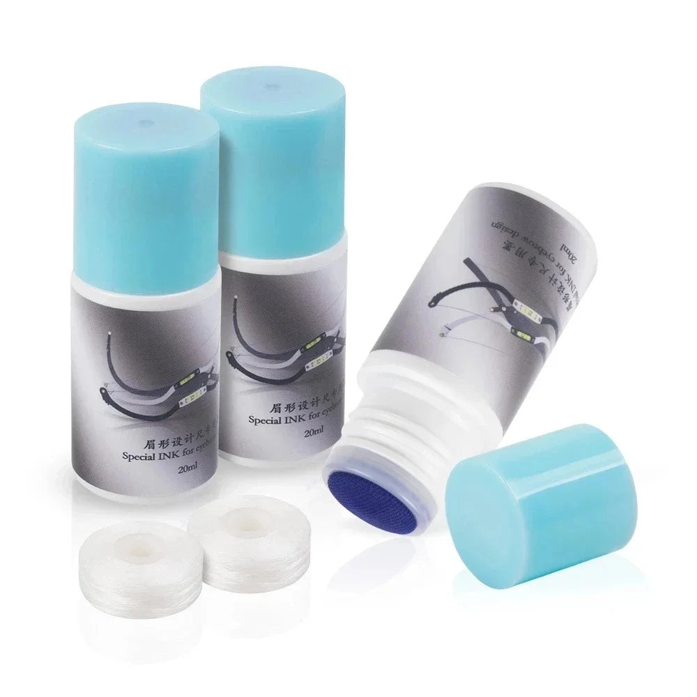 20ML Brow Mapping Measuring Ink - PMU Tattoo Pigment for Microblading, Permanent Makeup, Bow and Arrow Line Ruler