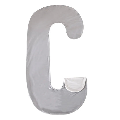 C-Shape Pregnancy Nursing Pillow Cover – Replacement Body Pillow Case for Maternity Sleep & Leg Support