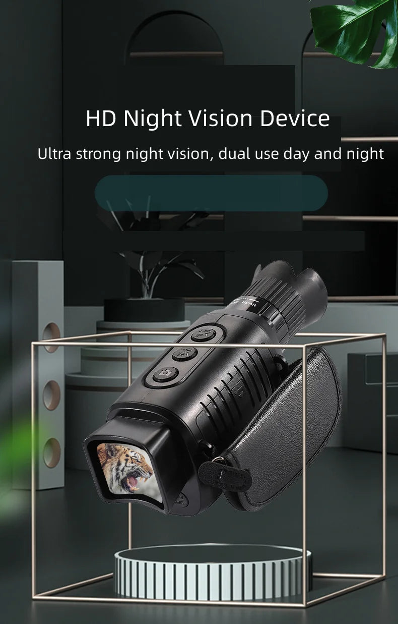 1080P HD Monocular Night Vision – 5X Infrared Zoom Hunting Telescope, 300m Full Darkness Range