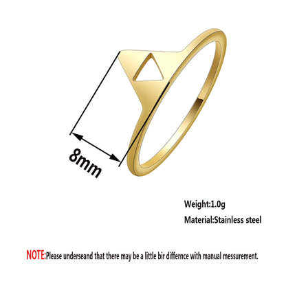 Kinitial Vintage Stainless Steel Triforce Triangle Ring – Men’s Simple Jewelry Gift