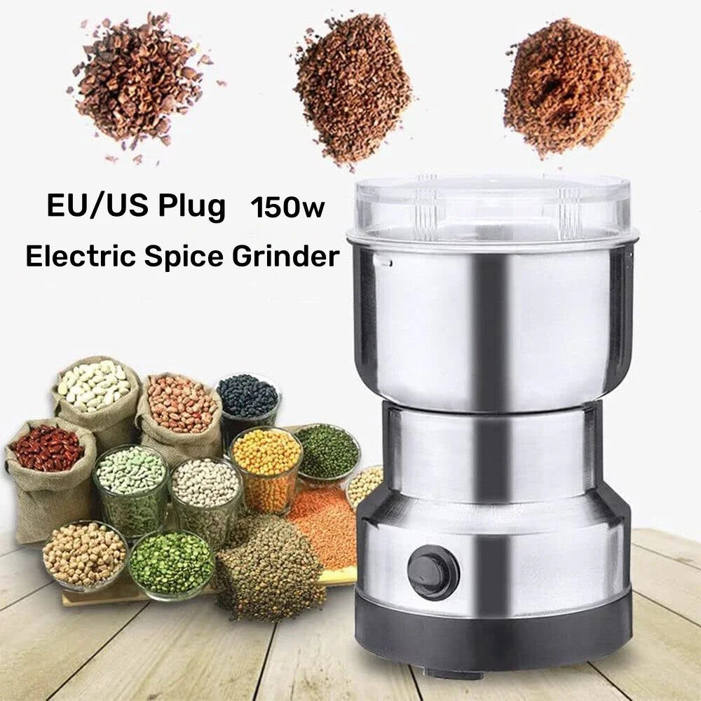 4-Blade Electric Grain & Coffee Grinder - Multifunctional Nut, Bean & Spice Chopper