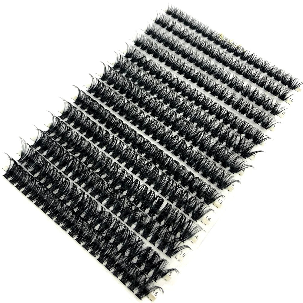 HBZGTLAD 280Pcs 3D Mink Eyelash Clusters Set – Handmade 10D 60D 80D Natural Style False Eyelashes Extension Bundle Pack