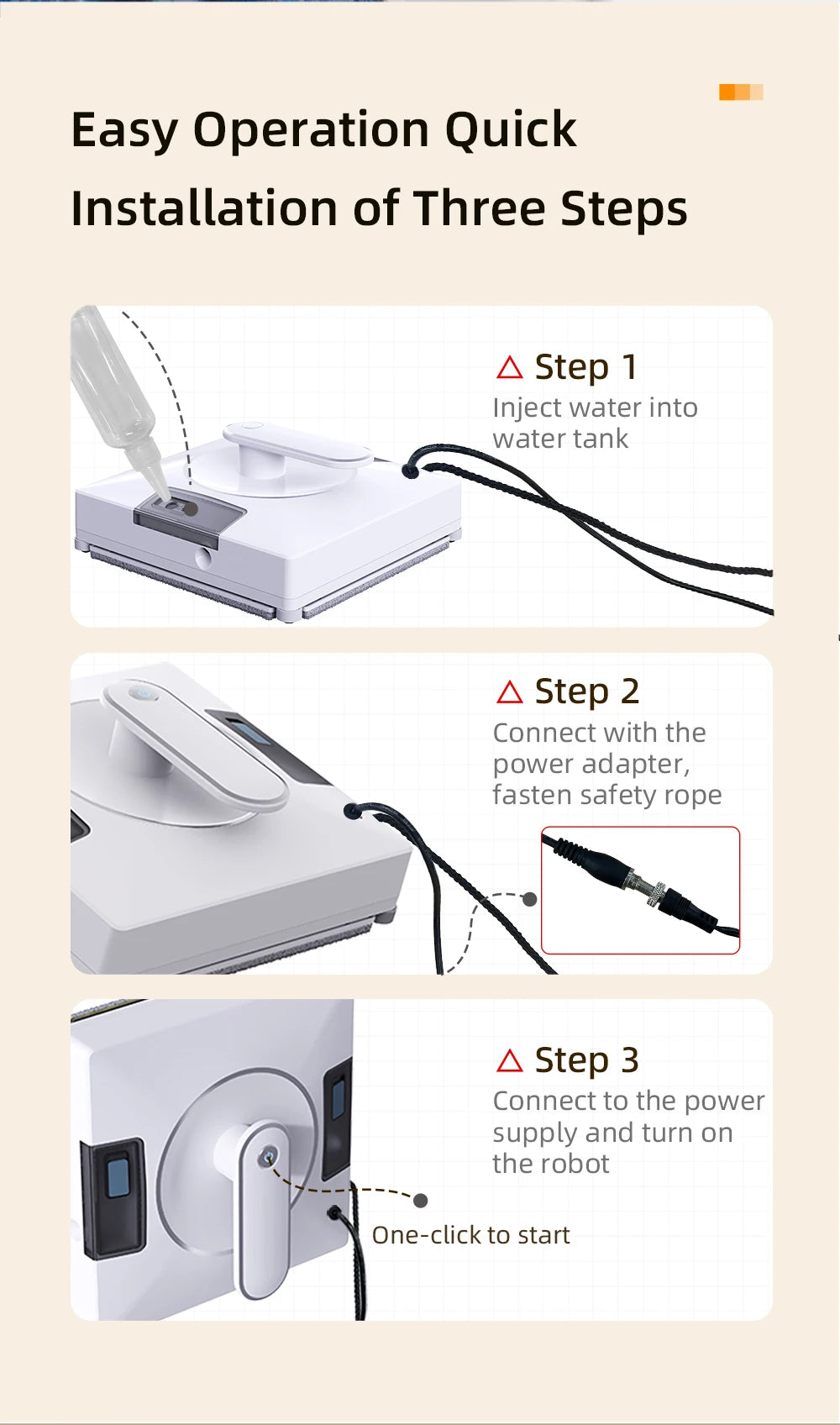 Liectroux YW509 Window Cleaning Robot - Dual Water Spray, Smart Navigation, Laser Sensor - For Home Glass, Floor and Wall Cleaning