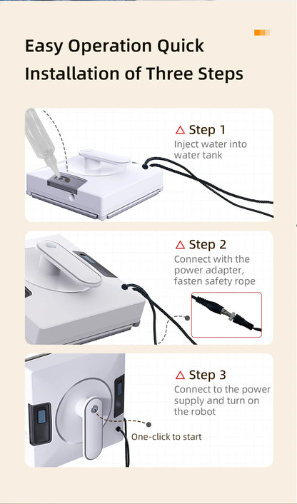 Liectroux YW509 Window Cleaning Robot - Dual Water Spray, Smart Navigation, Laser Sensor - For Home Glass, Floor and Wall Cleaning