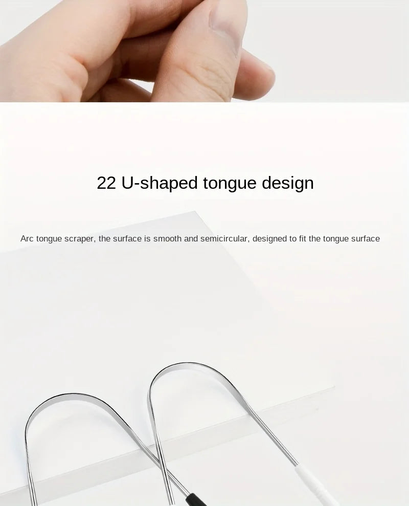 Stainless Steel Tongue Scraper – High-Quality Oral Tongue Cleaner Brush for Superior Oral Hygiene