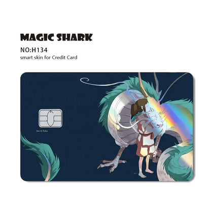 Magic Shark Evil FBI Holographic Laser Money & Card Sticker – Shiny Credit, Bank, Debit Film Cover