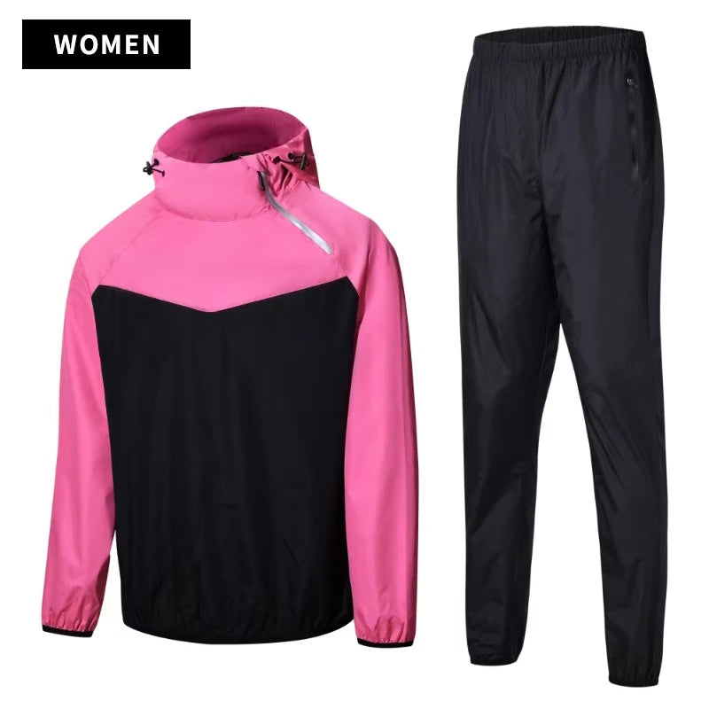 Unisex Sauna Suit Gym Set – Full Body Sweating Sportswear for Men & Women, Boxing, Running, Fitness & Weight Loss Tracksuit