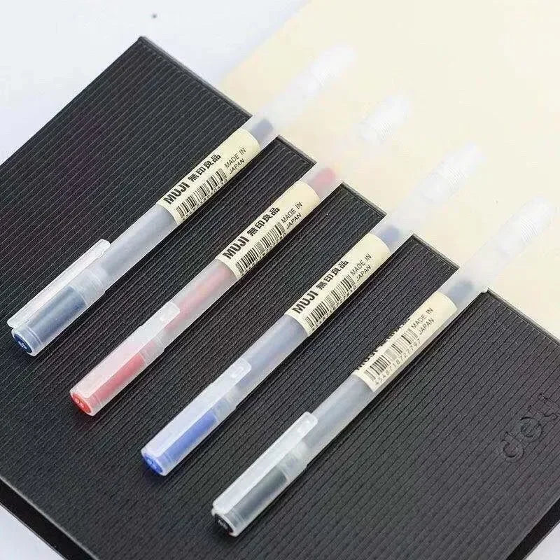 MUJI Gel Pen Set - 6 or 8 Pack 0.38mm/0.5mm Fine Point Black, Blue & Red Japanese Stationery