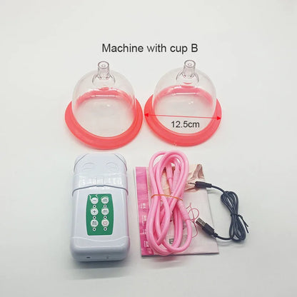 E-Cup Vacuum Suction Breast Enlargement & Body Massage Device, Multi-Function Cupping System for Neck, Back, Butt Lift & Nipple Care