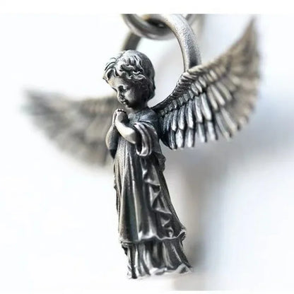 Gothic Skull Jesus Cross Necklace – Punk Catholic Amulet Jewelry for Men, Religious Pendant
