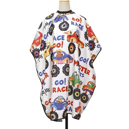 Retro Hairdressing Cape – Waterproof Patterned Salon Barber Gown, Professional Hair Stylist Cutting Apron