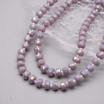 8mm Crystal Glass Beads Set - 30PCS Color Wheel Faceted Round Loose Beads for DIY Jewelry Making & Bracelets