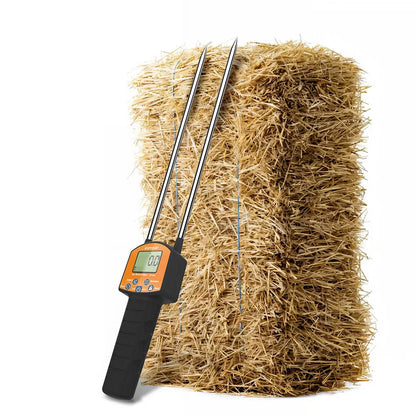 GS120A Digital Hay Moisture Meter - 0–80% Moisture Tester with LCD Probe for Hay, Straw & Grass Bales