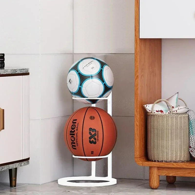 Indoor Children's Basketball Storage Rack: Ball, Football, and Volleyball Holder for Kindergarten