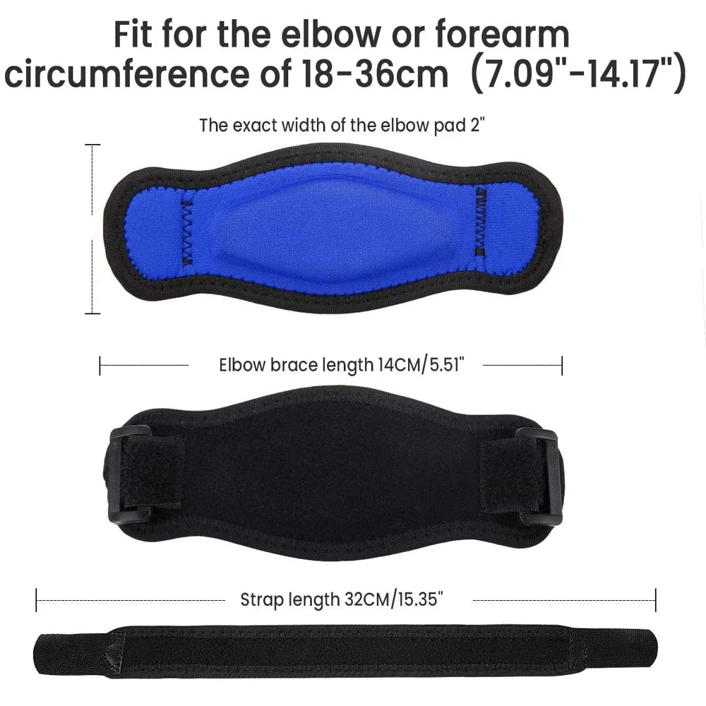 BraceTop Tennis Elbow Brace - Tendonitis & Forearm Pain Relief - Golf Elbow Support with Compression Pad for Men and Women