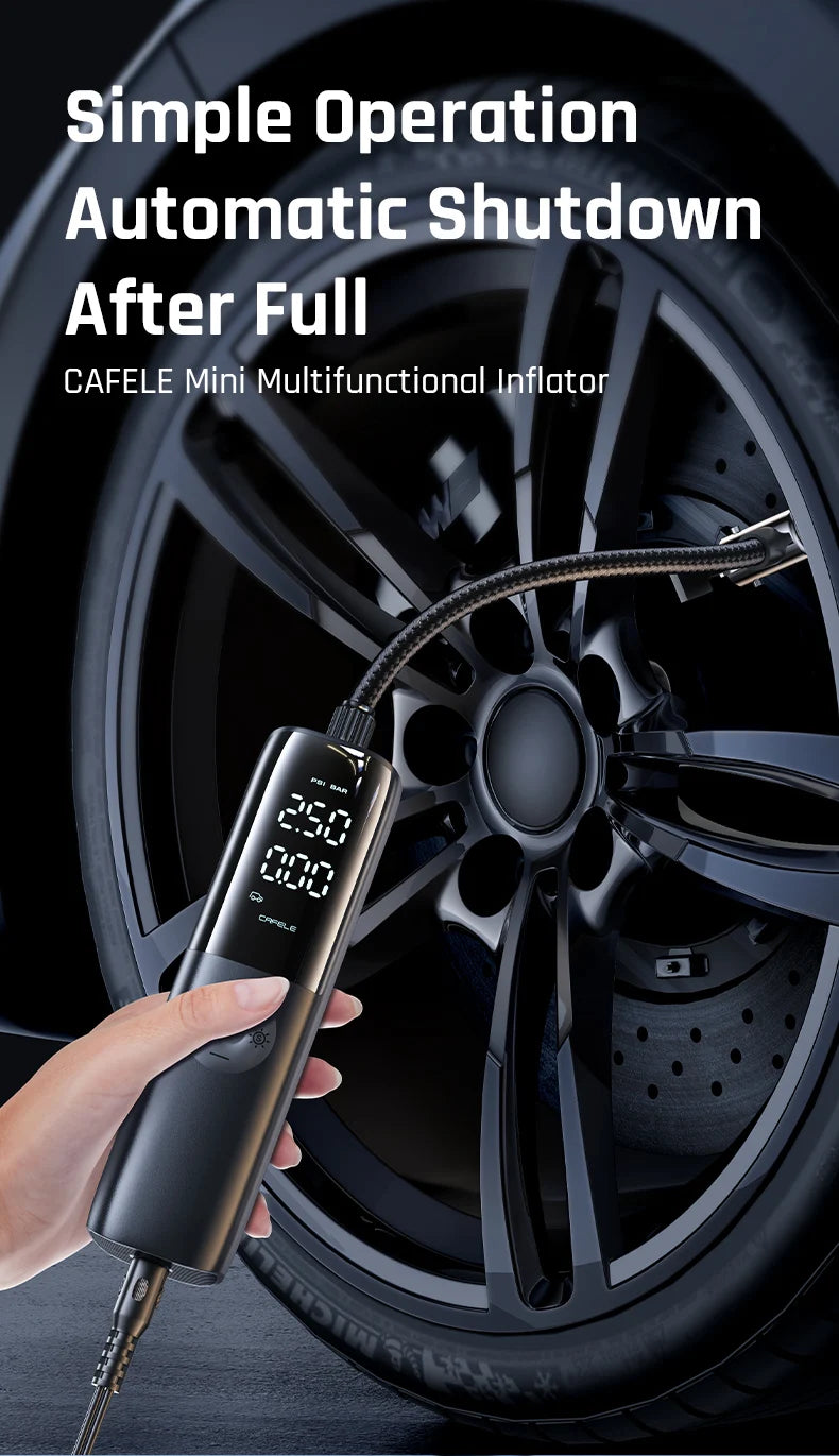 Portable 12V 150PSI Car Tire Air Compressor – Electric Air Pump for Car, Motorcycle & Bike with Long Power Cord