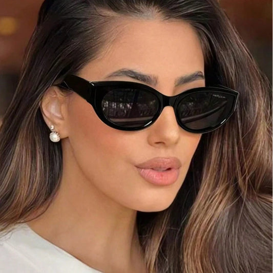Cat Eye Sunglasses for Women – Vintage Designer UV400 Fashion Eyewear, Small Frame Multi-Color Stylish Sun Glasses (1/4pcs)