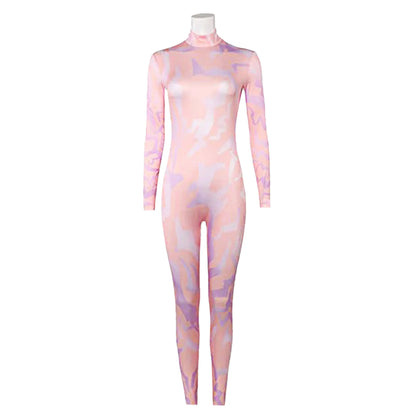 Demon Hunters Rumi Cosplay Costume – Colorful K-Pop Tattoo Jumpsuit, Devil Bodysuit for Anime Role-Play & Halloween Performance
