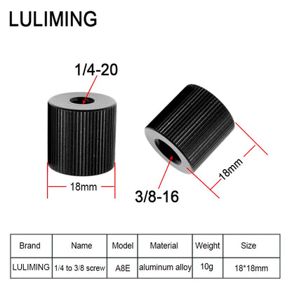 1/4 to 3/8 Inch Camera Screw Adapter - 5/8-27 Microphone Thread Converter for Tripod Ball Head Photography Accessories