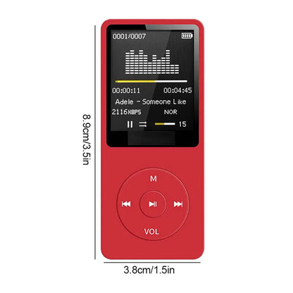 Portable Bluetooth MP3 Music Player - Lossless Audio FM Radio Sports Walkman Recorder