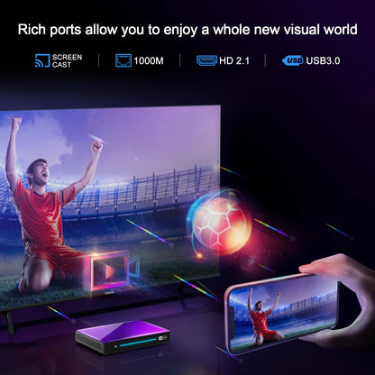 H96 MAX M9 AI Android 14 TV Box, 8-Core Rockchip RK3576, 4GB/64GB to 8GB/128GB, Wifi6, 8K 120fps, BT5.4, 1000M LAN