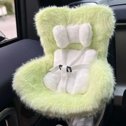New 15-17cm Labubu Doll Safety Seat – Cute Doll Air Outlet Aromatherapy Decoration for Car Interior