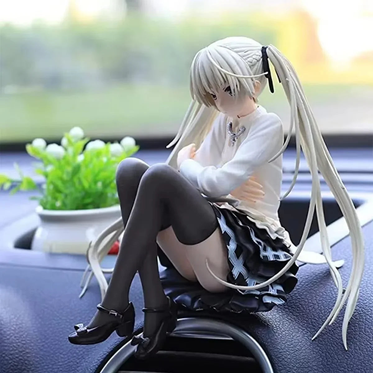 Cute Anime Lady Doll with Rabbit - 10cm Collectible Figure for Birthday Gifts & Home Decor
