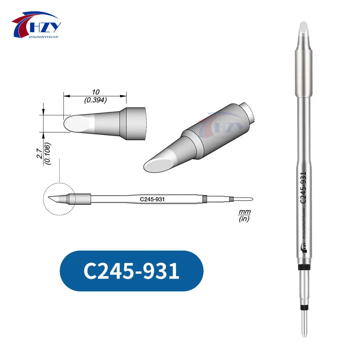 HZY C245 Soldering Iron Tips Set – Universal T245 Compatible Tips for Phone Repair & Soldering Stations