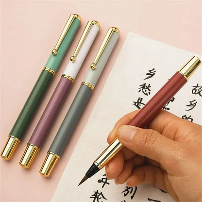 Morandi Fountain Pen Calligraphy Brush | Soft Weasel Hair Small Regular Script | Student Painting Writing Tool