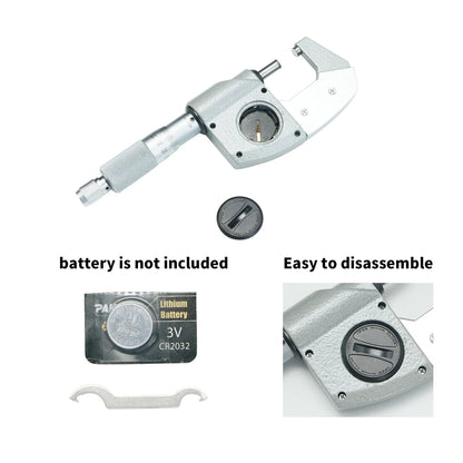 SHAHE 0.001mm Electronic Outside Micrometer — 0-25mm Digital Caliper Gauge for Precision Measurement
