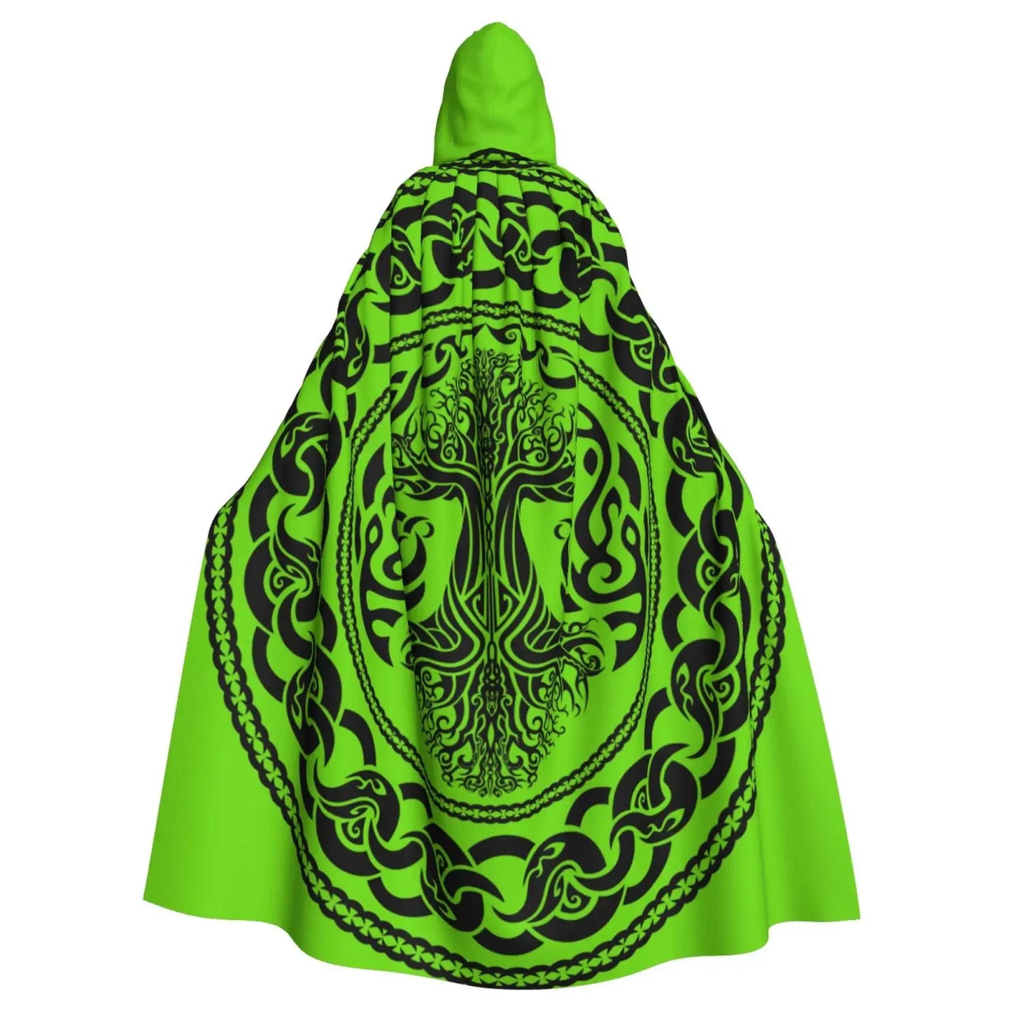 Tree of Life Celtic Cloak – Hooded Medieval Costume for Adults, Witch, Wicca, Vampire & Elf Purim Carnival Party