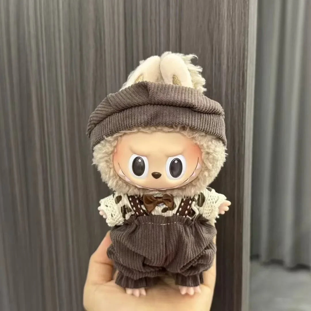 17cm Labubu V1–V2 Trendy Doll Clothes & Accessories – Idol Outfit for Kids Gift