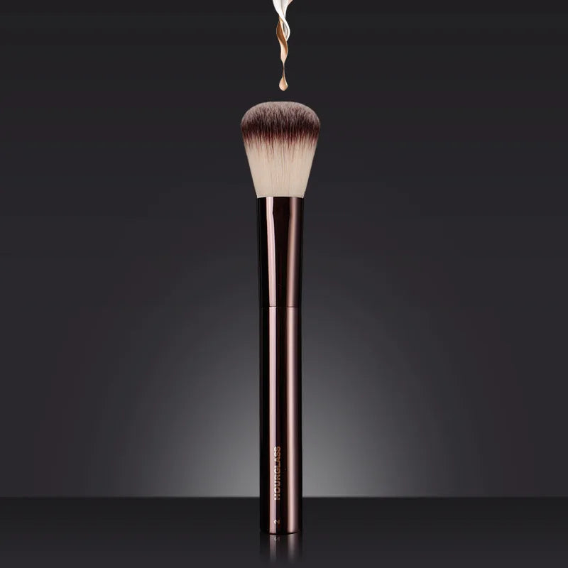 HG Pro Retractable Foundation Makeup Brush – Powder, Contour, Blusher & Highlight with Metal Handle