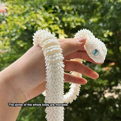 3D Printed Movable Snake Figurine – Realistic Jointed Simulation Ornament for Home & Office, 2025 New Year Craft Gift