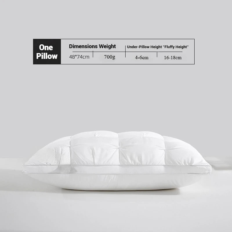 Comfortable Sleeping Pillow – 5-Star Hotel Quality, Soft Three-Dimensional Bilateral Washed Solid Color Pillow