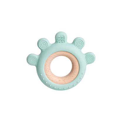 TYRY.HU Silicone Baby Teether - Cartoon Frog & Deer Teething Necklace Pendant for Infant Gum Relief Gift