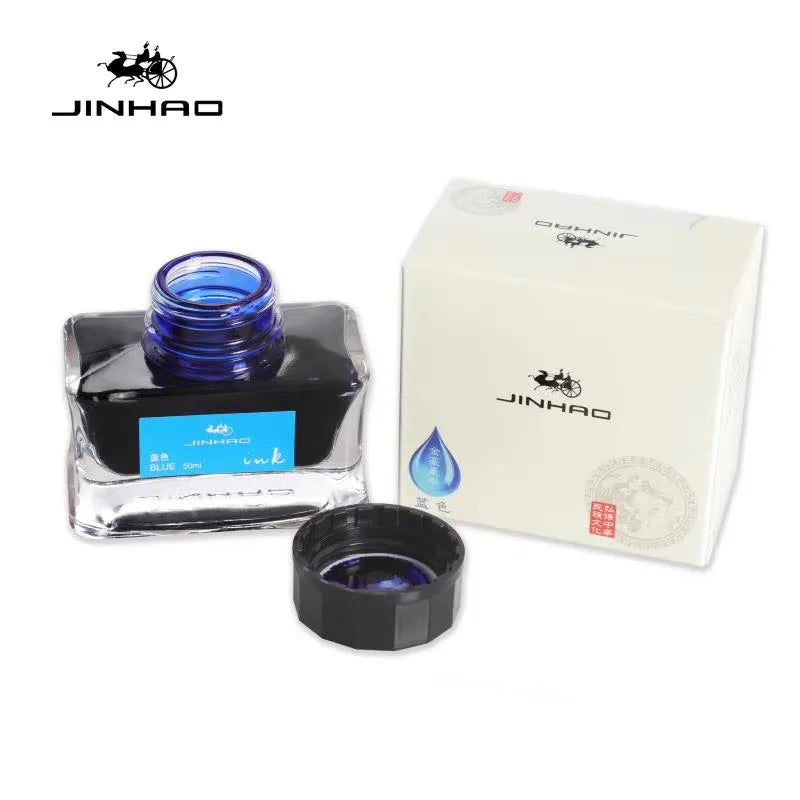 Jinhao Premium 50ml Fountain Pen Ink – Smooth Black/Blue/Blue-Black Calligraphy Ink for Writing