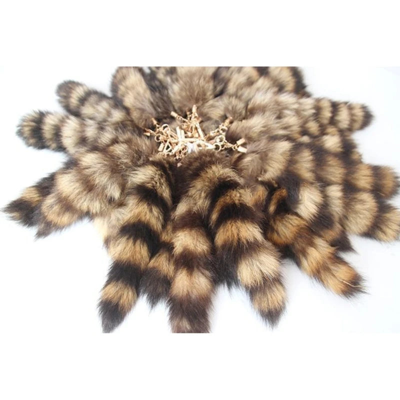 Raccoon Tail Keychain — Creative Coat Tail Key Ring Chain, Unique Gift for Men