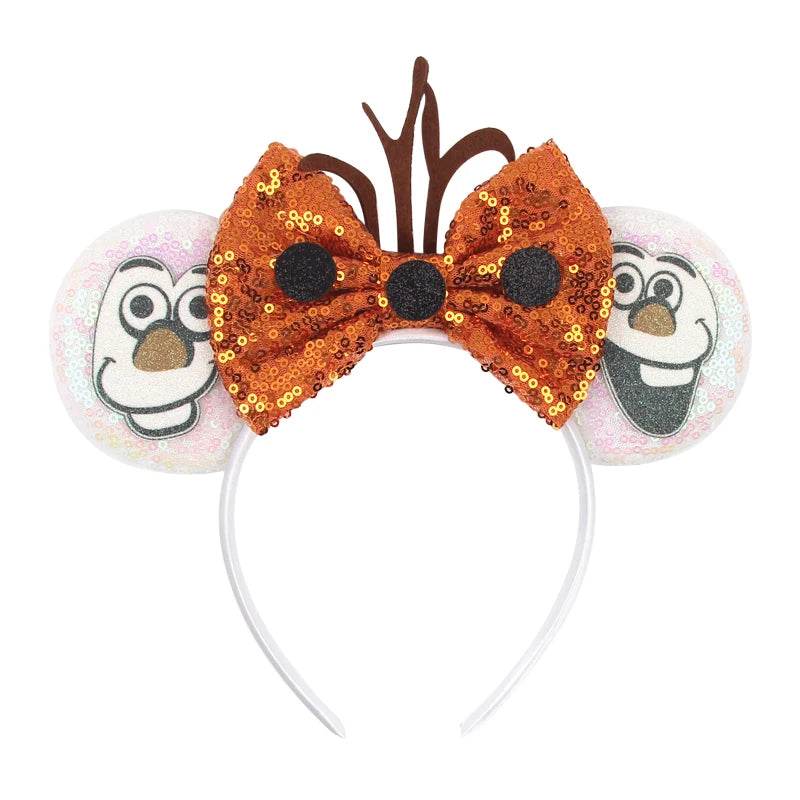 Disney Cartoon Mouse Ears Headband - Sequin Bow Hair Accessory for Girls, Birthday Parties & Cosplay