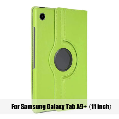 Samsung Galaxy Tab A9+ (11-inch) 2023 Case – PU Leather Cover with Sleep/Wake Function, 360° Rotating Stand & Protective Shell