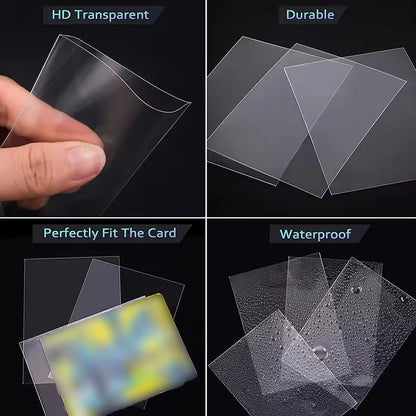 100/300-Piece Trading Card Sleeves - 66 × 91mm Clear Protective Card Holders for Italian Brainrot Collectible Cards