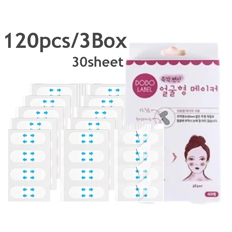 4/80pcs V-Lift Face Stickers — Invisible Adhesive Makeup Tape for Chin Lifting, Skin Tightening & Slimming