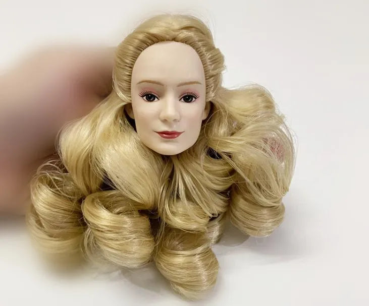 Original Rare Doll Heads – Colorful Soft Hair Alice, Red Queen & King Doll Parts Accessories