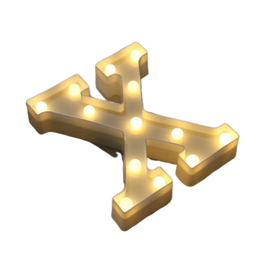 LED Number & Letter Night Light - Luminous A-Z Alphabet & 0-9 Lamp for Party and Wedding Decor