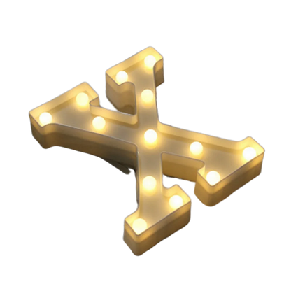 LED Number & Letter Night Light - Luminous A-Z Alphabet & 0-9 Lamp for Party and Wedding Decor