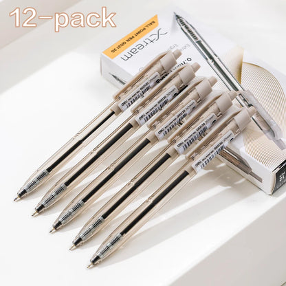 Smooth Writing DELI Ballpoint Pen 0.7MM: Office Ball Pens 12PCS/Box - Low Viscosity Ink, Ideal for Office Stationery
