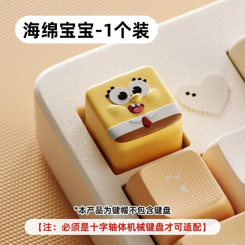 Spongebob Squarepants Mechanical Keyboard Keycap – Creative Single-Pack Decoration